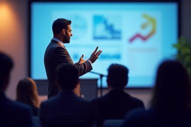 Person giving a presentation